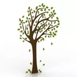 Wall Panel Treeshape 3d model