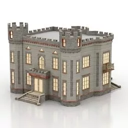 Small Castle Building 3d model