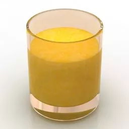 Kitchen Glass Orange 3d model