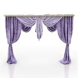 Curtain Purple Textiles 3d model