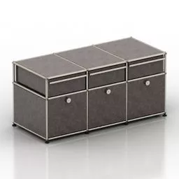 Rustic Steel Locker 3d model