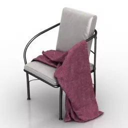 Armchair With Cloth Cover 3d model