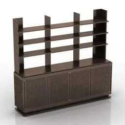 Bookcase Library Furniture 3d model