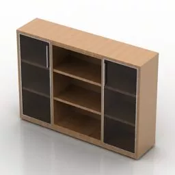 Wooden Locker Office Conference 3d model