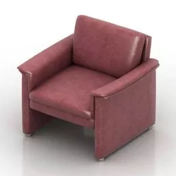 Leather Single Armchair Sigma 3d model