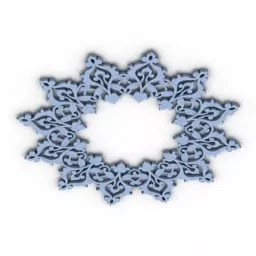 Islamic Rosette Decoration 3d model