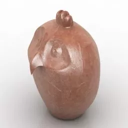 Stone Figurine Decor 3d model