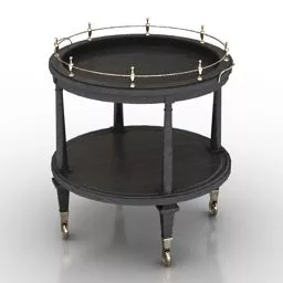 Round Table Hickory Design 3d model