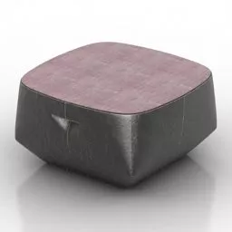 Pink Black Leather Seat Isanka 3d model