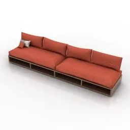 Double Sofa V1 3d model