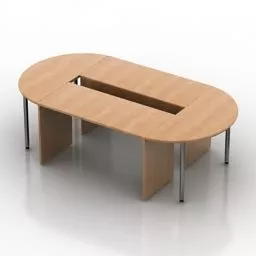 Oval Conference Table 3d model