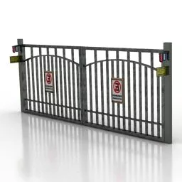 Wrought Iron Gate 3d model