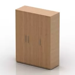 Wooden Wardrobe Conference Room 3d model
