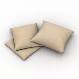 Beige Fabric Pillows 3d model