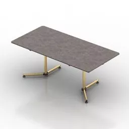 Rectangle Mdf Top Office Table 3d model