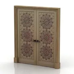Arabic Pattern Door Design 3d model
