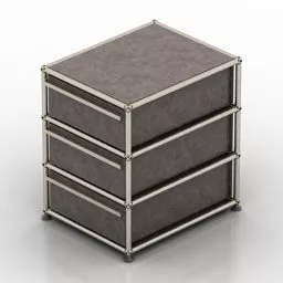 Grey Mdf Locker Modular Design 3d model