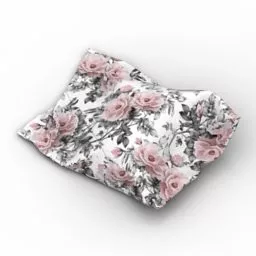 Bed Pillow White Color 3d model