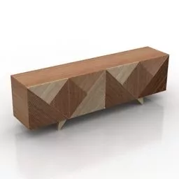 Polygon Wooden Locker 3d model