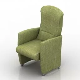 Green Fabric Armchair Vinci 3d model