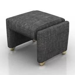 Black Fabric Seat Vinci Design 3d model