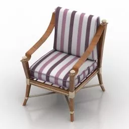 Andalusia Chair Stripe Pattern 3d model