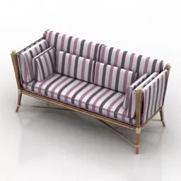 Stripe Pattern Sofa Andalusia Design 3d model