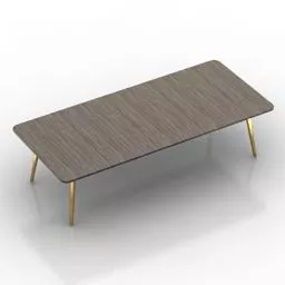Rectangle Wood Mdf Table 3d model