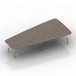 Mdf Wooden Rectangle Table 3d model