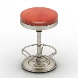 Common Round Bar Chair 3d model