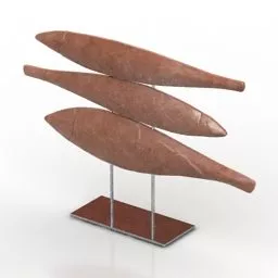 Fish Figurine Decor Statue 3d model