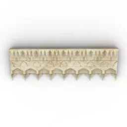 Cornice Asian Decor Plaster 3d model