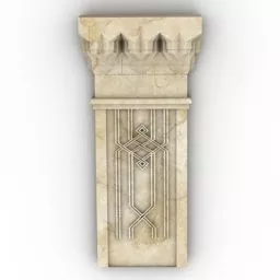 European Square Column Component 3d model