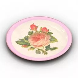 Vintage Plate Kitchen Ware 3d model