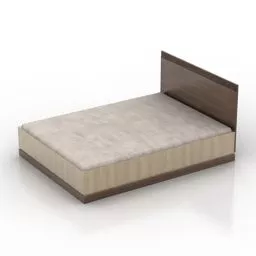 Single Bed Furniture Simple Style 3d model