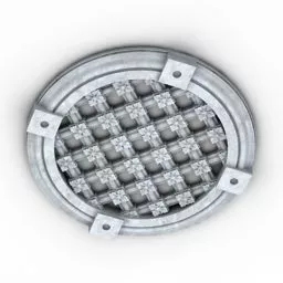 Air Grate Round Plate 3d model
