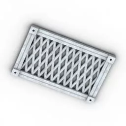 Rectangular Metal Air Grate 3d model
