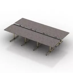 Office Work Table Modular 3d model