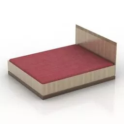 Double Bed With Mattress 3d model