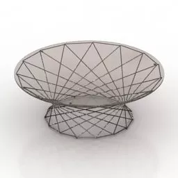 Wire Glass Table 3d model