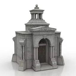 Cross Grave Decoration 3d model