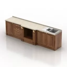 Under Locker Kitchen 3d model