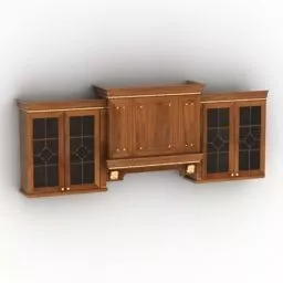 Upper Shelves Kitchen 3d model