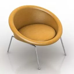 Round Armchair Greta 3d model