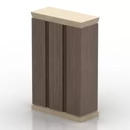 High Wardrobe With Drawers 3d model
