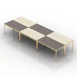 Mdf Table Modular Furniture 3d model