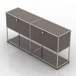 Living Room Locker Usm 3d model