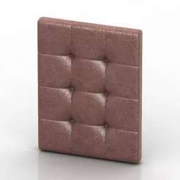 Square Pillow Burlap Textile 3d model