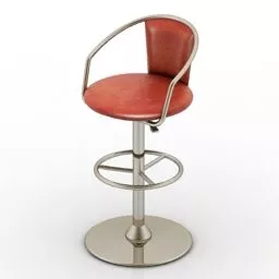 Red Chair Bar Furniture 3d model