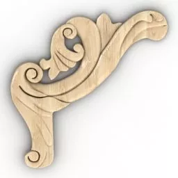 Wooden Decor Molding 3d model
